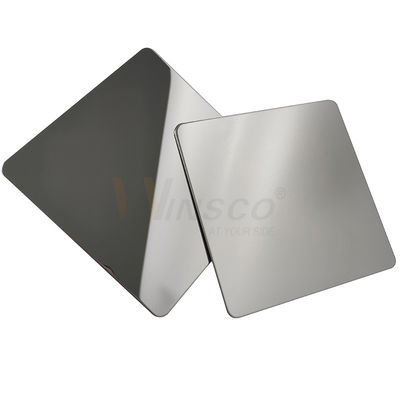 کیفیت  Ornamental Super Mirror Stainless Steel Sheet 201 304 316 Grade With Silver PVD Color کارخانه