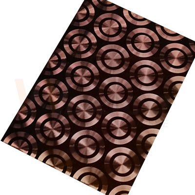 کیفیت  Rose Gold Decorative Stainless Steel Sheet Metal PVD Color CD Polishing 3D Laser Cold Rolled کارخانه