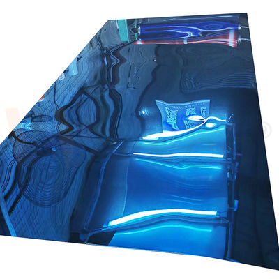 کیفیت  Mirror Surface Blue Color Stainless Steel Sheet 1250mmx2500mm Mill Edge 201 Grade کارخانه