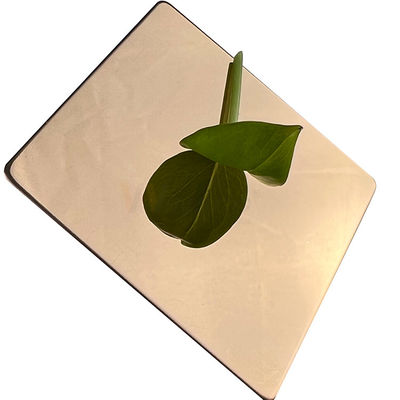 Super Mirror AISI 304 304L رزگلد تزئینی ورق فولاد ضد زنگ