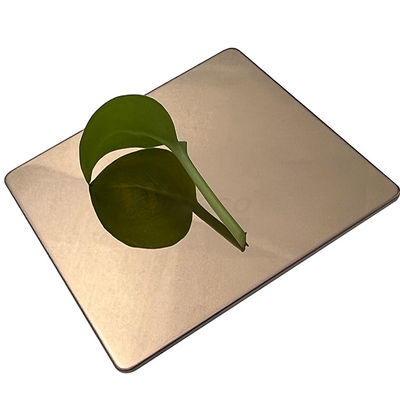 Super Mirror AISI 304 304L رزگلد تزئینی ورق فولاد ضد زنگ