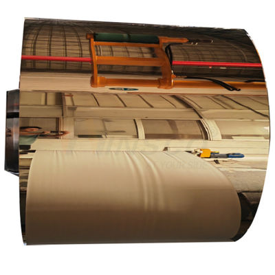 آینه ASTM 201 304 316 کلاف نورد سرد فولادی ضد زنگ با روکش رزگلد PVD