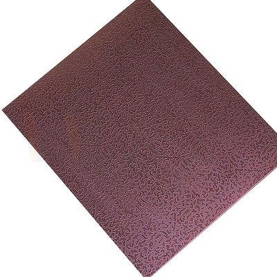 ورق فولادی ضد زنگ تزئینی 1500mmx300mm الگوی سنگ قرمز رز اچ شده به پایان رسید