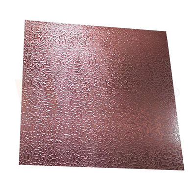 ورق فولادی ضد زنگ تزئینی 1500mmx300mm الگوی سنگ قرمز رز اچ شده به پایان رسید