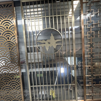 پارتیشن صفحه نمایش فولادی ضد زنگ معماری سفارشی جداکننده دیوار فلزی