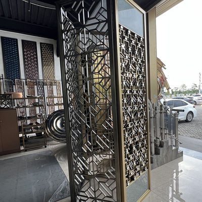 جداکننده دیوار استیل طرح پارتیشن لابی هتل