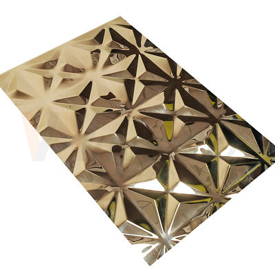 ورق فولادی ضد زنگ آینه طلایی 5x10 تزئینی