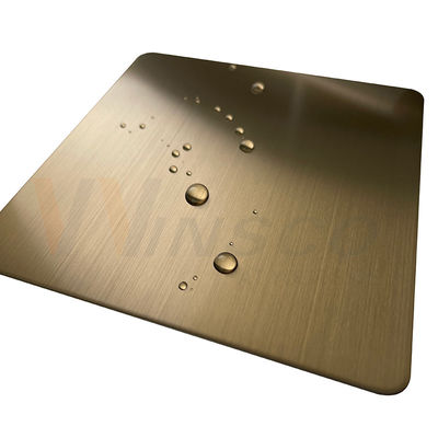 ورق استیل ضد زنگ خط مو برس خورده 5x10ft AISI 201 304 316 Champagne Gold