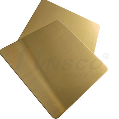 ورق 316 304 316 AFP AFP SS 201 304 201 Hairline Finish Steel Stainless Steel Gold Color SS