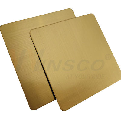 ورق 316 304 316 AFP AFP SS 201 304 201 Hairline Finish Steel Stainless Steel Gold Color SS