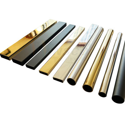 Din 304 316 Pvd رنگی 8k 18k آینه استیل ضد زنگ قفسه حوله حمام لوله دوش کابینت فیکسچر لوله
