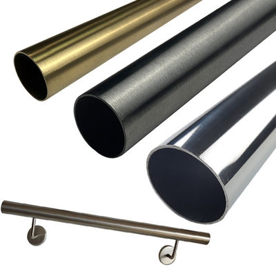 کیت راه پله مدرن Ss201 304 316 لوله نرده استنلس استیل گرد 33.7mm 38mm 40mm 42mm 44mm 50.8mm قطر