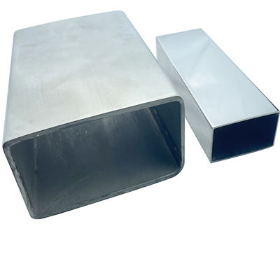 Decorativo TUBO Rectangular BRILLANTE POLISHED 600 C-304 X 6 METROS Steinless Steel Inox Flat Pipe