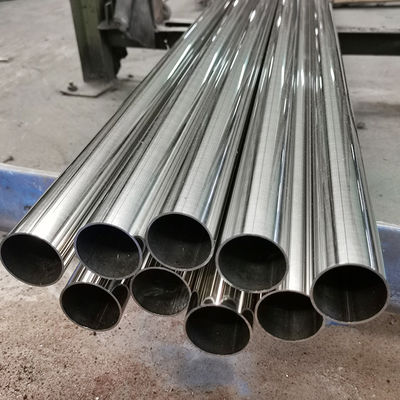 C-316 فولاد ضد زنگ Inox لوله گرد Acero Inoxidable 1.1/2 Redondo Decorativo Brilliante POLISHED 600 C-304 X 6 METROS