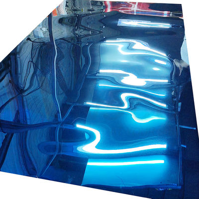 316 316L درجه سفیر آبی 8K سوپر آینه فولاد ضد زنگ ورق 1000mmx2000mm