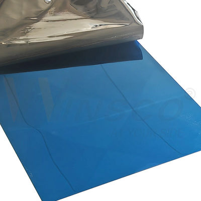 ورق Inox آینه آبی 1250mmx2500mm 304 304L یاقوت کبود، صفحه فولادی ضد زنگ رنگی PVD