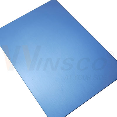 1000mmx2000mm فولاد ضد زنگ صفحه ساتن تزئینی سفیر آبی مات 0.4-3.0mm ضخامت خط مو