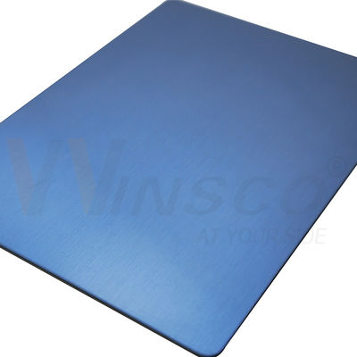 صفیر آبی Hairline Finish صفحه ای Inox SS 316 برش فولاد ضد زنگ شماره 4 ورق 0.5mm 1mm 2mm 3mm