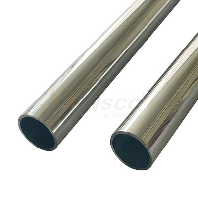 سطح آینه ساتن 25.4mm لوله فلزی بی فولاد 201 304 316 درجه 0.4mm-3.0mm ضخامت 1 اینچ لوله دور فولاد ضد زنگ