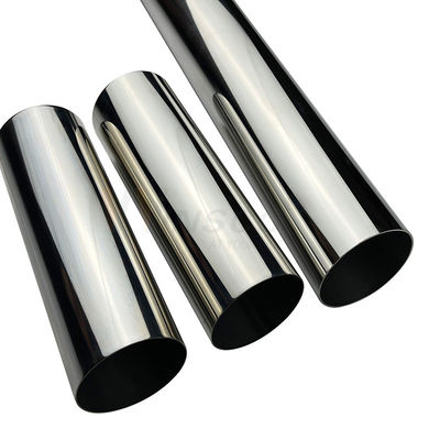 63.5mm 2 1/2' SS 201 304 316 لوله گرد فولاد ضد زنگ سطح ساتن 1.2mm-3.5mm ضخامت لوله آینه ای جوش