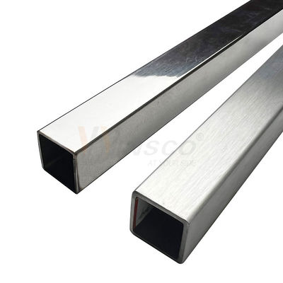 SUS 201 304 316 20mmx20mm اندازه فولاد ضد زنگ لوله مربع 0.6mm-2.0mm دیواره ضخامت لوله های Inox آینه سطح ساتین