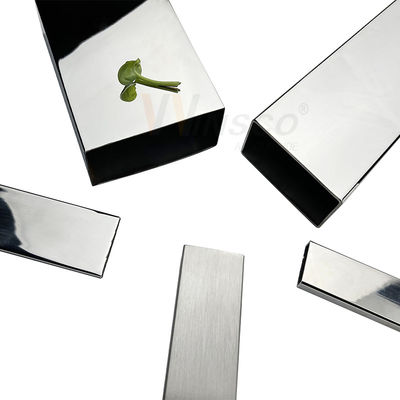 AISI 201 304 316 آینه ساتن پایان 30mmx60mm اندازه فولاد ضد زنگ لوله مستطیل 0.5mm-2.7mm ضخامت