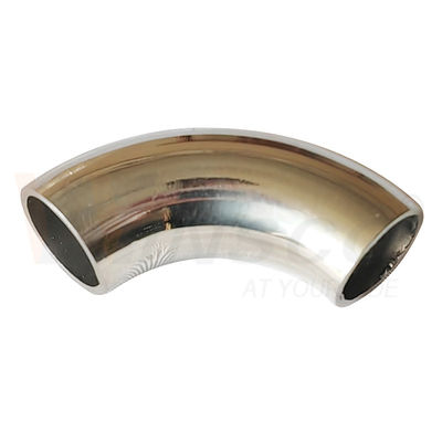 سطح آینه ساتن 55mm طول قوس 12.7mm OD AISI 201 304 316 فلز ضد زنگ آرنج 1.2mm 1.5mm ضخامت