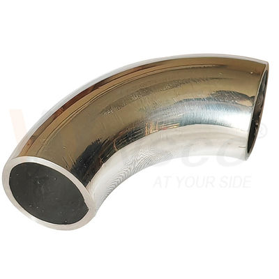 سطح آینه ساتن 55mm طول قوس 12.7mm OD AISI 201 304 316 فلز ضد زنگ آرنج 1.2mm 1.5mm ضخامت
