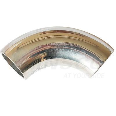 سطح آینه ساتن 55mm طول قوس 12.7mm OD AISI 201 304 316 فلز ضد زنگ آرنج 1.2mm 1.5mm ضخامت