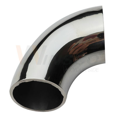 پولیش دقیق فلز استنکس بالستر 201 304 316 درجه 25.4mm 1'' Dia 66mm قوس فولاد ضد زنگ 90 درجه آرنج