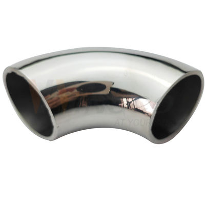 پولیش دقیق فلز استنکس بالستر 201 304 316 درجه 25.4mm 1'' Dia 66mm قوس فولاد ضد زنگ 90 درجه آرنج