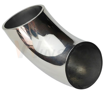 پولیش دقیق فلز استنکس بالستر 201 304 316 درجه 25.4mm 1'' Dia 66mm قوس فولاد ضد زنگ 90 درجه آرنج
