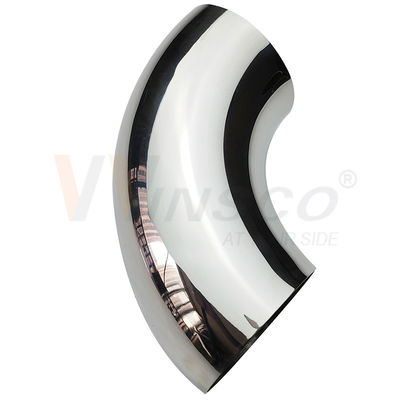 AISI 201 304 316 آینه ساتن 76.2mm 3 اینچ OD فولاد ضد زنگ دستبند آرنج 1.2mm-2.0mm ضخامت