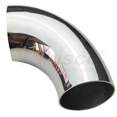 AISI 201 304 316 آینه ساتن 76.2mm 3 اینچ OD فولاد ضد زنگ دستبند آرنج 1.2mm-2.0mm ضخامت