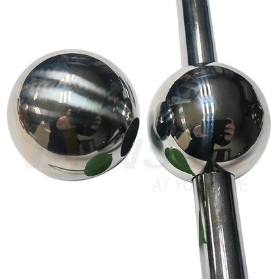 AISI 201 304 SS لوازم تزئینی دستگیره 51mm 60mm قطر فولاد ضد زنگ توپ حفره ای برای لوله گرد 19mm