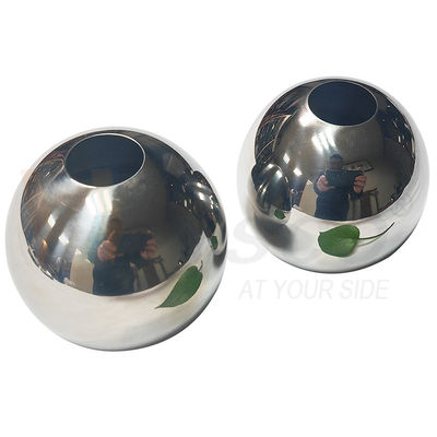 AISI 201 304 SS لوازم تزئینی دستگیره 51mm 60mm قطر فولاد ضد زنگ توپ حفره ای برای لوله گرد 19mm