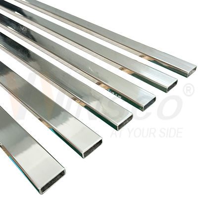 SUS 304 8K سطح آینه PVD رنگ بی اکسید لوله مستطیل 30mmx10mm اندازه 1.2mm 1.5mm ضخامت لوله حمام فولاد ضد زنگ