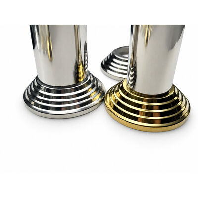 SS 201 304 قطعات استیلر فولادی فولادی فولادی فولادی نقره ای پوشش پایه دستگیره برای 19 میلی متر 1' 2' 63.5 میلی متر دایره Newel Post
