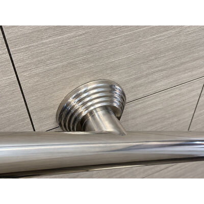 SS 201 304 قطعات استیلر فولادی فولادی فولادی فولادی نقره ای پوشش پایه دستگیره برای 19 میلی متر 1' 2' 63.5 میلی متر دایره Newel Post