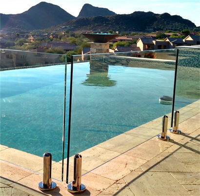 SUS 304 316 خط موی سیاه ماتی آینه سطح فولاد ضد زنگ استخر شنا شیشه ای اسپوت برای شیشه 12 میلی متر 24 میلی متر