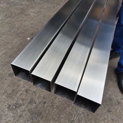 لوله مربع فولاد ضد زنگ 50x50 میلی متر ساتن برش 201 304 316، ضخامت دیواره 1.23.5mm