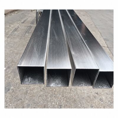 لوله مربع فولاد ضد زنگ 50x50 میلی متر ساتن برش 201 304 316، ضخامت دیواره 1.23.5mm