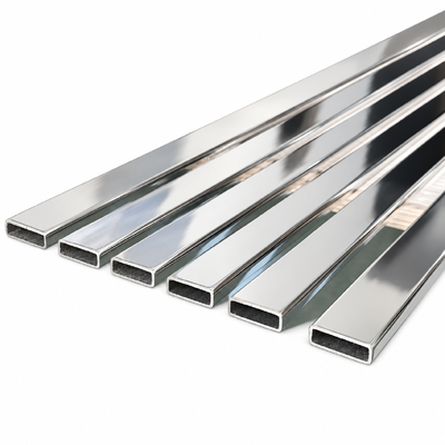 30x10mm SUS 304 316 201 8K آینه پولیش شده از فولاد ضد زنگ لوله مستطیل برای مبلمان حمام