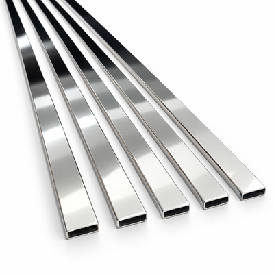 30x10mm SUS 304 316 201 8K آینه پولیش شده از فولاد ضد زنگ لوله مستطیل برای مبلمان حمام