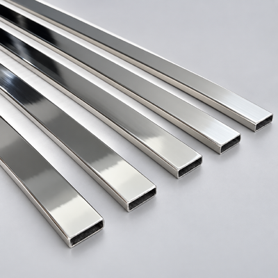30x10mm SUS 304 316 201 8K آینه پولیش شده از فولاد ضد زنگ لوله مستطیل برای مبلمان حمام