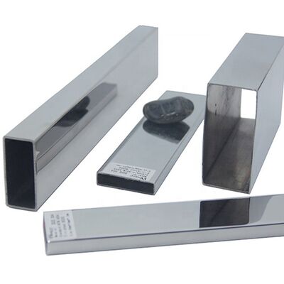 TP 201 304 316 بی فولاد لوله مسطح 0.4mm-2.0mm ضخامت لوله مستطیل فولاد 30mmx10mm