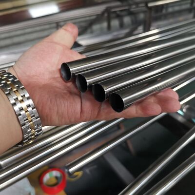 0.4mm-2.0mm ضخامت 3/4'' لوله دور Inox 201 304 316 درجه 19.1mm آینه ساتن پایان لوله فولاد ضد زنگ