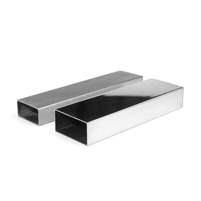 AISI 201 304 316 لوله رایلنگ آکسید 0.5mm-2.7mm Thcikenss 20mmx40mm لوله مستطیل فولاد ضد زنگ