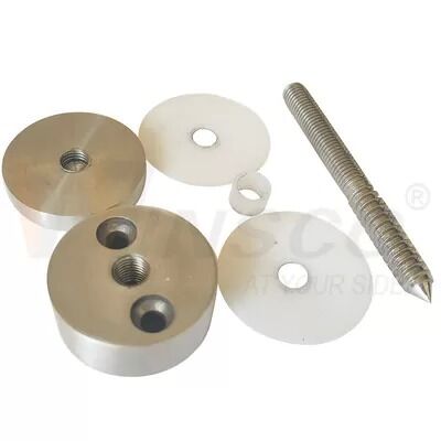 خط موی سیاه ساتن M10 پیچ تبلیغاتی AISI 304 316 فولاد ضد زنگ آداپتور شیشه ای مناسب برای 8mm-12mm 24mm